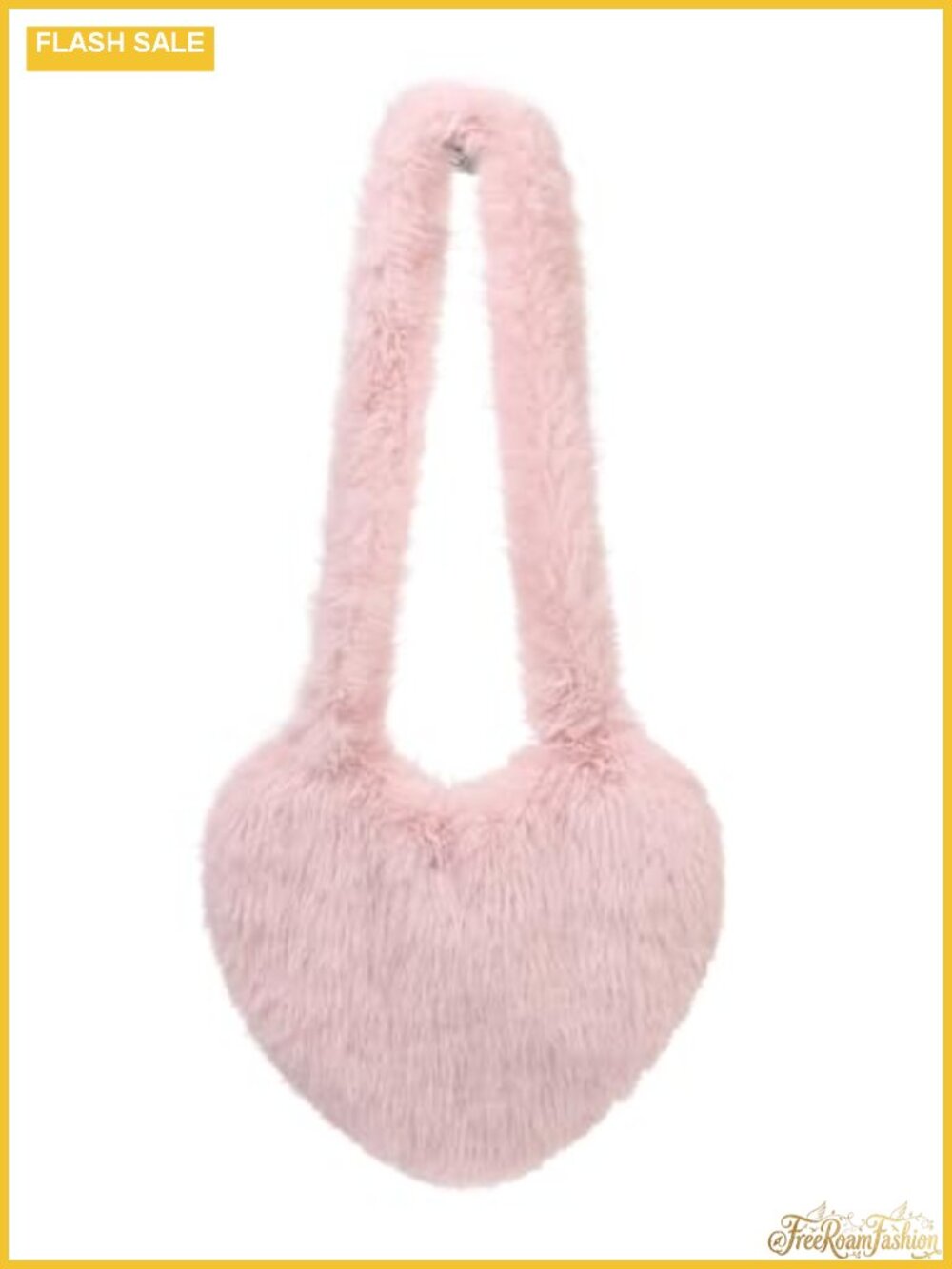 Faux Fur Heart Shaped Shoulder Bag Crossbody Tote Purse Fluffy Winter Handbag